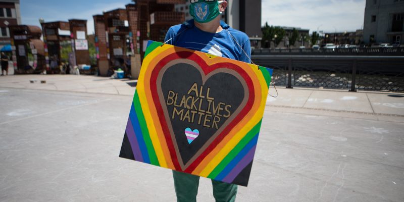 A June 20 Black Lives Matter protest in downtown Reno. Image: Isaac Hoops