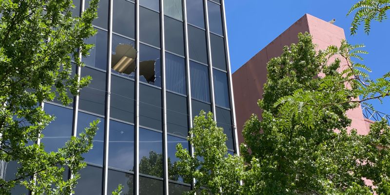 Reno City Hall's windows were broken May 30, 2020 during riots downtown. Now in January 2021 vandals have broken more windows.