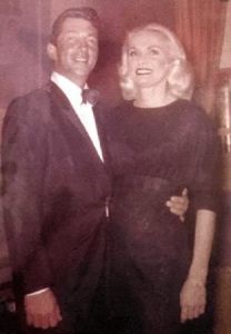 Charlotte Nort, one of the Las Vegas "Copa girls," with Dean Martin.