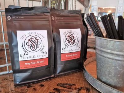 Coffee beans for sale at The Mug Shot Coffee & Eatery