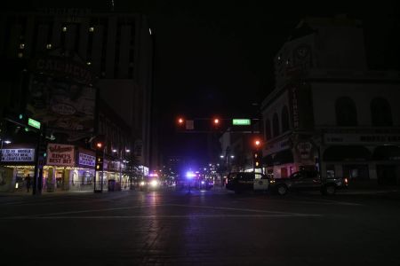 Reno Police were enforcing a 5:30 p.m. curfew in Reno after the previous night of riots. Image: Eric Marks