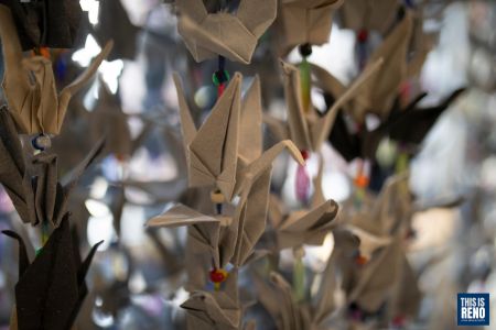 More than 3,000 origami cranes will be used to form a number of art installations on the UNR campus as part of a 9/11 remembrance project.