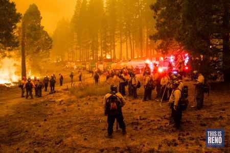 More than 5,000 personnel are working on the Caldor Fire near South Lake Tahoe, Calif.