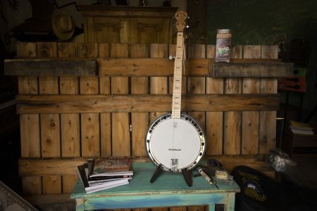 A banjo at Mountain Music Parlor