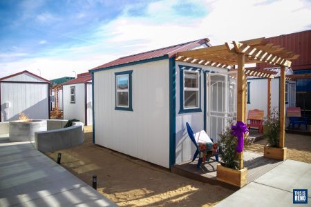 A tiny house at Hope Springs, the transitional housing program operated by Northern Nevada HOPES.