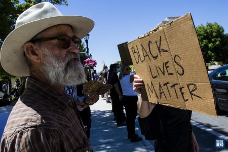 Black Lives Matter protesters in Carson City July 11, 2020. Image: Ty O'Neil