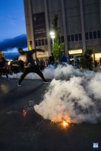 Rioters in downtown Reno. Image: Ty O'Neil
